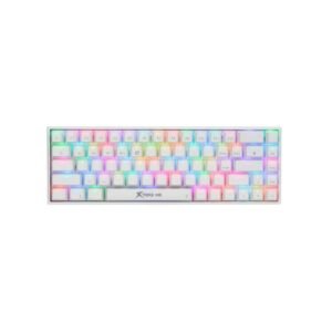 xtrike me gk 995w wh 68 keys wireless 2.4g bt5.2 tri mode gaming mechanical keyboard white