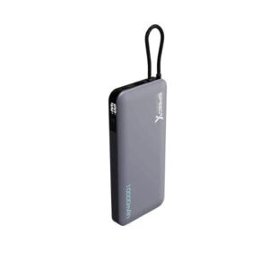 10000mAh Fast Charging Power Bank 22.5W PD QC Portable Charger with Built-in Type-C Cable