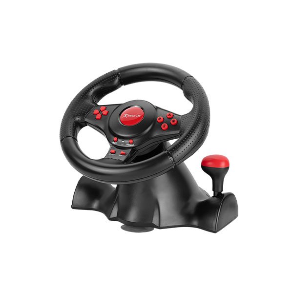Xtrike Me Gp-903 Racing Wheel With Dual Vibration Motors Realistic Gaming Experience Xtrike Me Gp-903 Racing Wheel With Dual Vibration Motors Realistic Gaming Experience